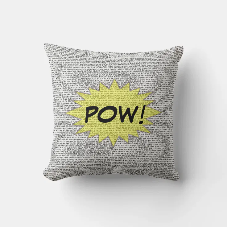 Super Hero Comic Speak Pillow Zazzle