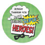 Super Hero Comic Strip Mask Kids Birthday Stickers