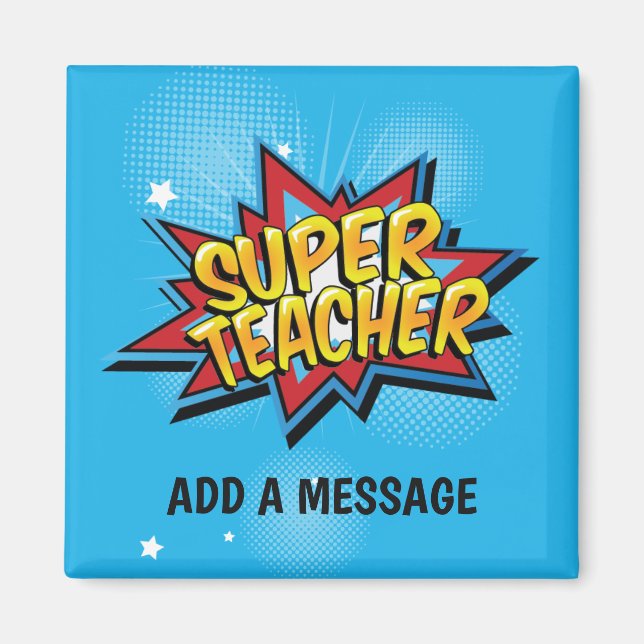 Super Hero Comic: Super Teacher Magnet (Front)