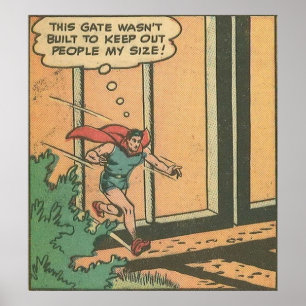 Super hero comics 50s vintage comics Golden age Poster