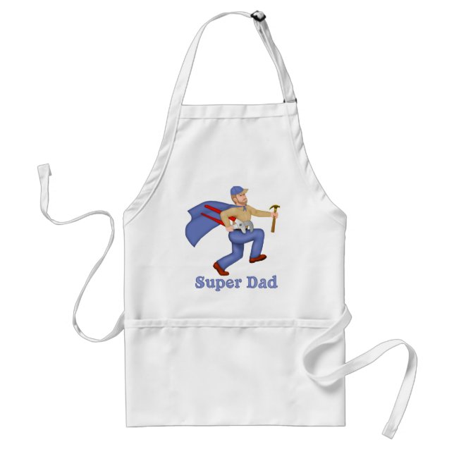 Super Hero Dad Adult Apron (Front)
