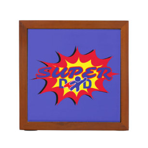 Super Hero Dad Comic Book Father's Day  Desk Organizer