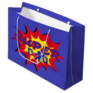 Super Hero Dad Comic Book Father's Day Large Gift Bag
