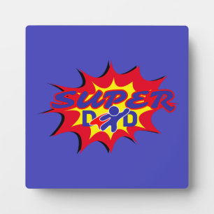 Super Hero Dad Comic Book Father's Day Plaque
