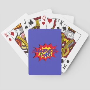 Super Hero Dad Comic Book Father's Day  Poker Cards