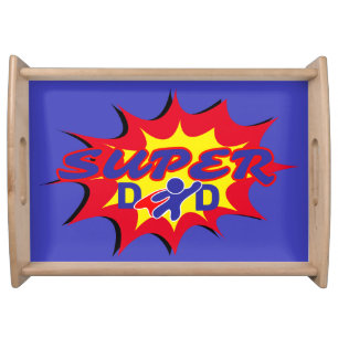 Super Hero Dad Comic Book Father's Day Serving Tray