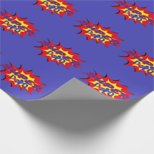 Super Hero Dad Comic Book Father's Day  Wrapping Paper