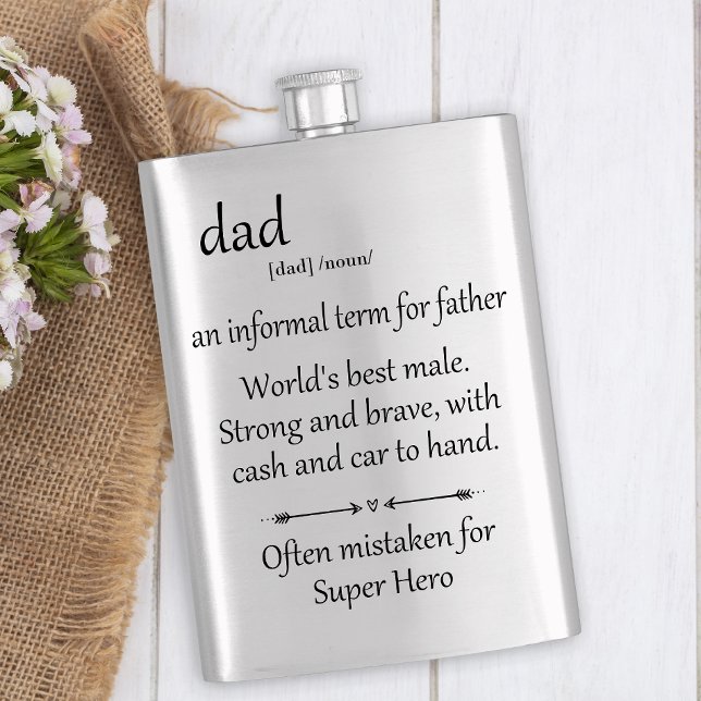 Super Hero Dad Gift Father's Day Flask (Creator Uploaded)