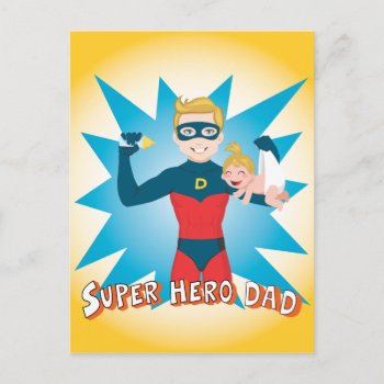 Super Hero Dad Postcard by Kakigori at Zazzle