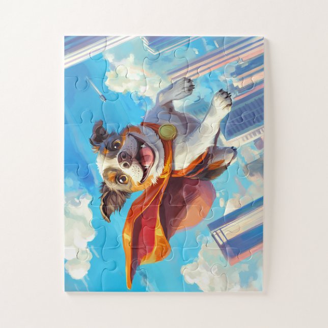 Super Hero Dog Flying - Energizing Puzzle (Vertical)
