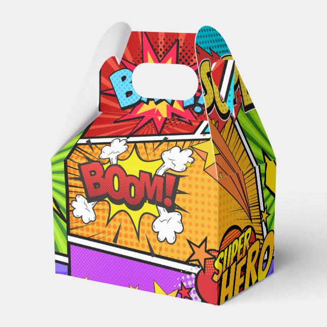 super hero  favor boxes (Front Side)