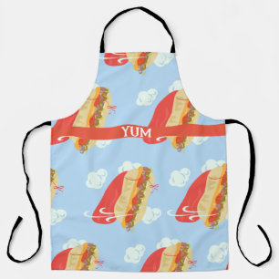 Super Hero Flying Caped Sandwich Fun Apron