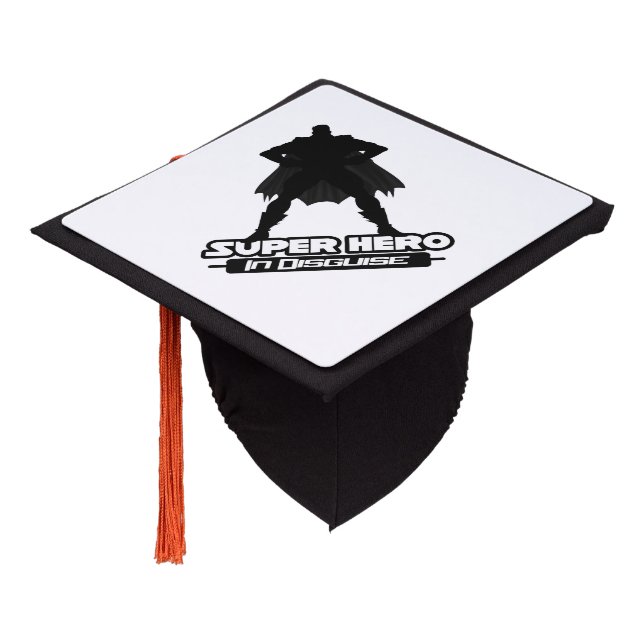 Super Hero In Disguise Graduation Cap Topper (Angled)