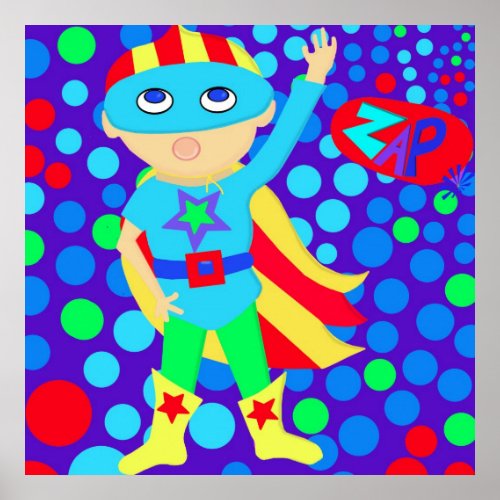 Super Hero Kid Poster