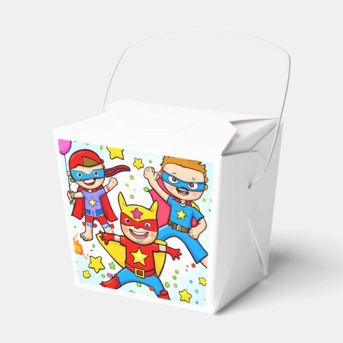 Super Hero Kids Birthday Party Favor Box