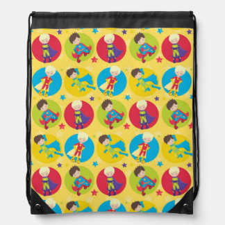 Super Hero Kids Drawstring Bag