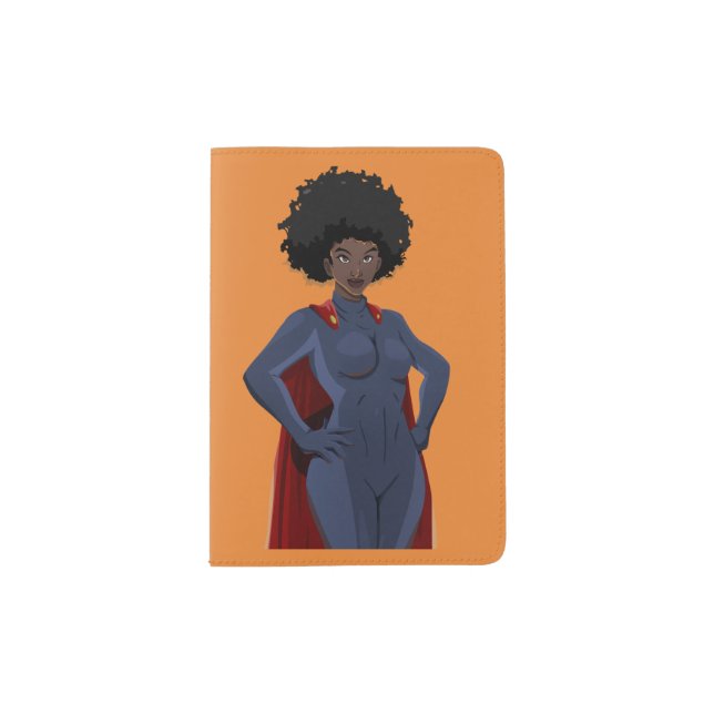 Super Hero Lady Passport Holder (Front)