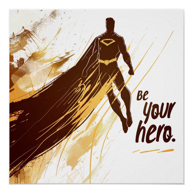 Super Hero Minimalist Poster (Front)