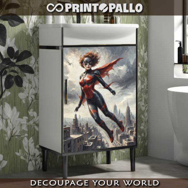 Super hero mom in 1950 comics  tissue paper (Creator Uploaded)