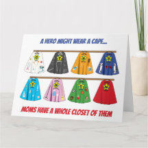 Super Hero Mom Many Capes Humorous