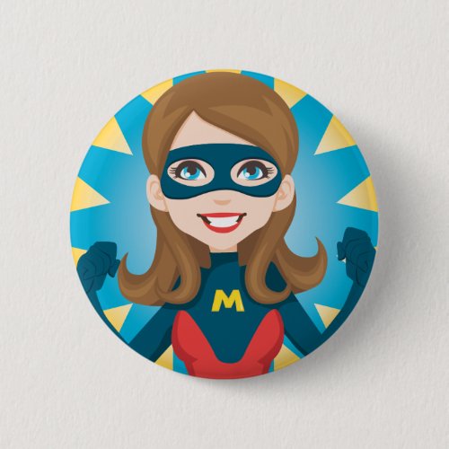 Super Hero Mom Pinback Button