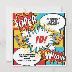 Super Hero Party Invitation