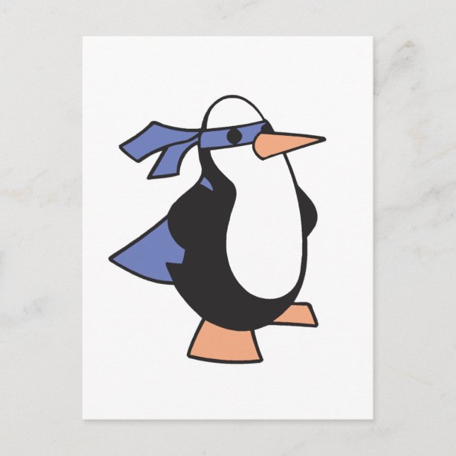 super hero penguin postcard (Front)