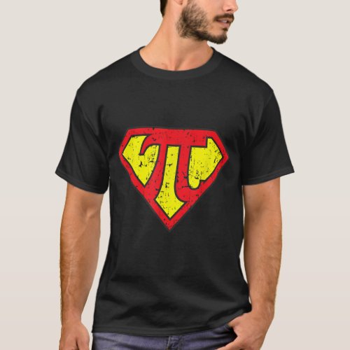 Super Hero Pi Day for Math Symbol Engineer Teacher T_Shirt