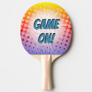Super Hero Pop Art Purple Game On! Ping-Pong Paddle