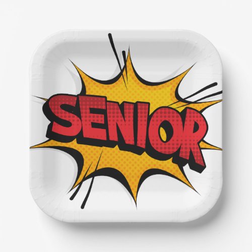 Super Hero Senior Paper Plates