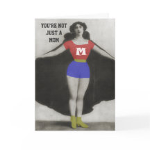 Super Hero Vintage Photo Art Mother's Day Card