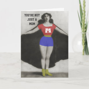 Super Hero Vintage Photo Art Mother's Day Card