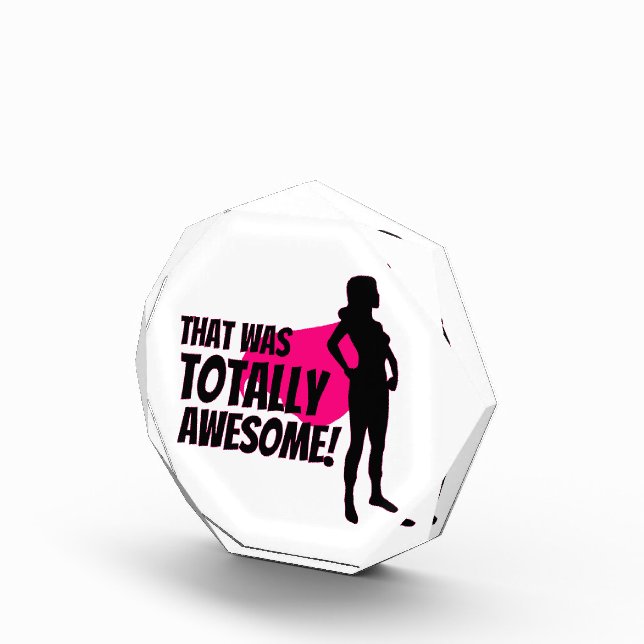 Super Hero Woman Power Acrylic Award (Right)