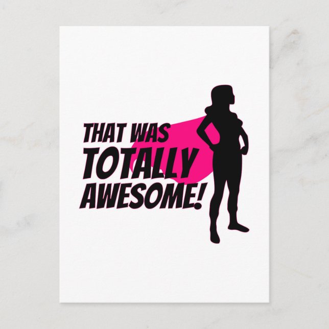 Super Hero Woman Power Postcard (Front)