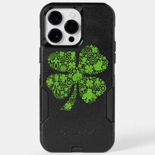 Super Heroes Green Shamrock St Patricks Day  OtterBox iPhone 14 Pro Max Case