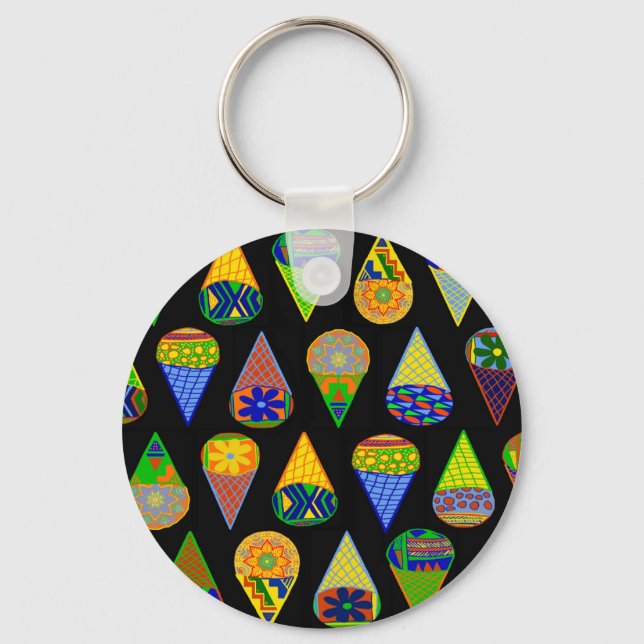 Super Heroes Ice Cream Cones Keychain (Front)