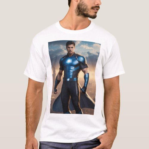 Super heroes print T_Shirt