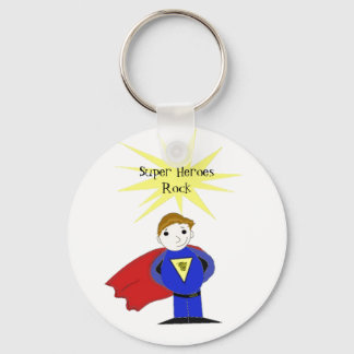 Super Heroes Rock Keychain