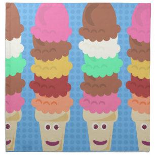 Super High Cute Ice Cream Cones Napkin