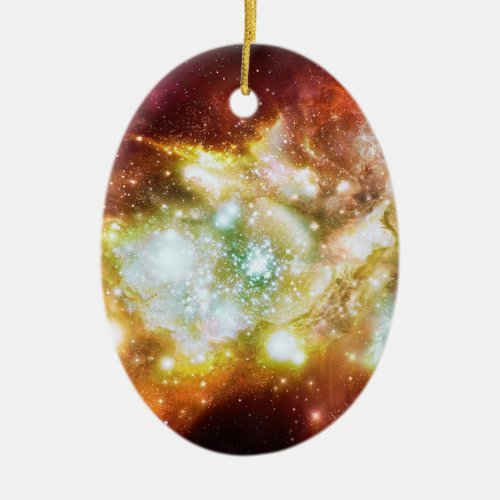 Super Hot and Bright Lynx Arc Star Cluster Ceramic Ornament