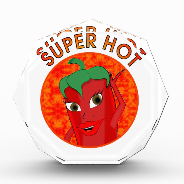 Super Hot Pepper Diva Acrylic Award (Front)