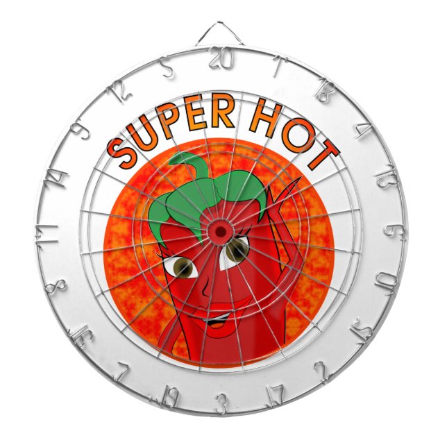 Super Hot Pepper Diva Dart Board (Front)