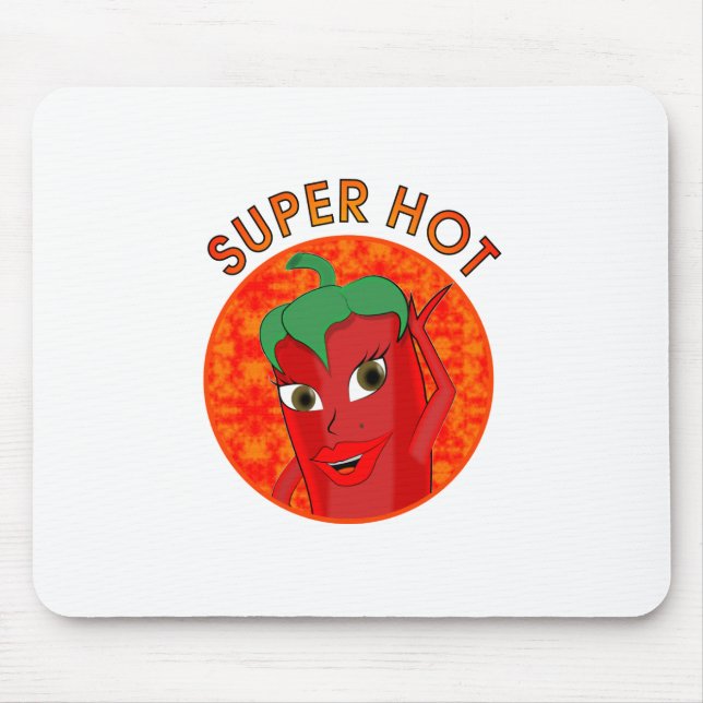 Super Hot Pepper Diva Mouse Pad (Front)