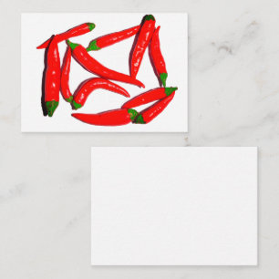 Super Hot Red Chili Peppers Spicy Enclosure Card