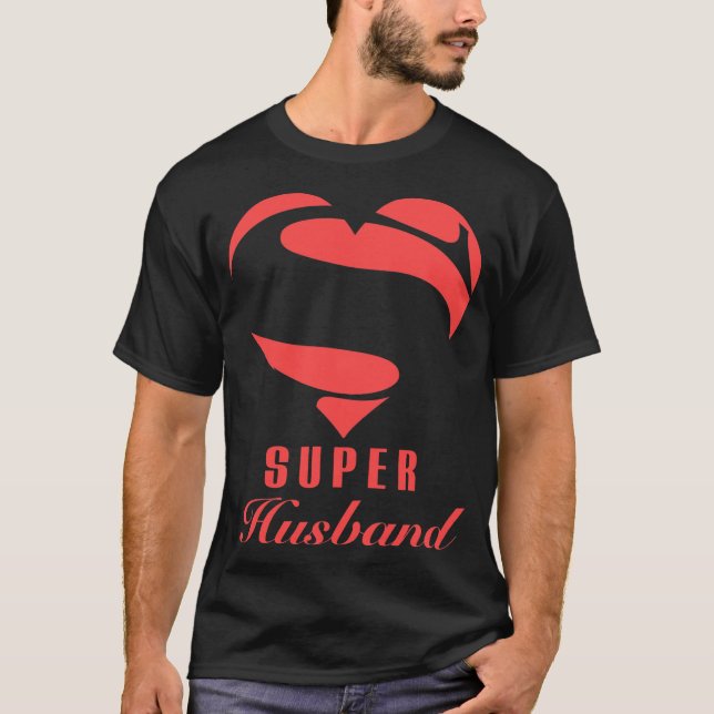 Super Husband Superhero Gift Family Christmas Cost T-Shirt (Front)