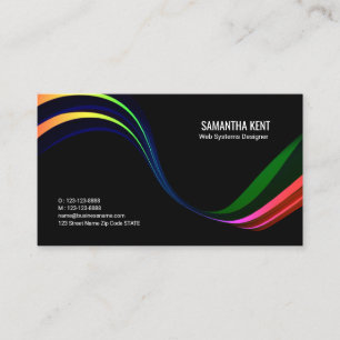 Super Illuminating Wave Web Designer Business Card