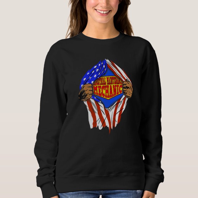 Super Industrial Maintenance Mechanic Hero Job Sweatshirt (Front)