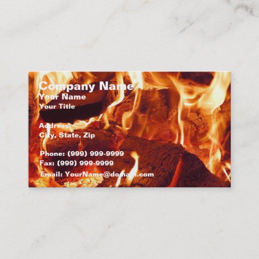 Customizable Super Intense Red Flames Business Card Templates