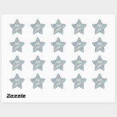 Super Job Blue and Silver White Star Stickers (Sheet)
