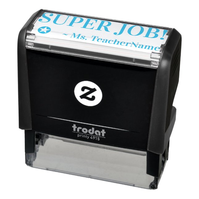 "SUPER JOB!" + Custom Teacher Name Self-inking Stamp (Product)